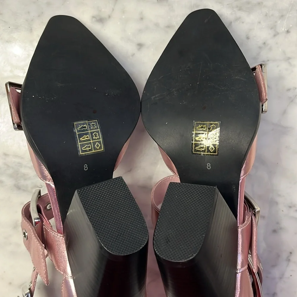 Free People x Jeffrey Campbell Hendrix Heels Pink Size 8 NWT READ